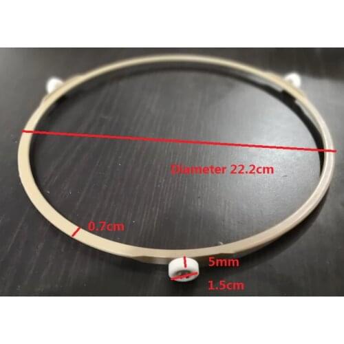 Microwave Oven Parts Rack ring Plastic round bottom bracket with small wheels 1.5cm diameter 22.2cm