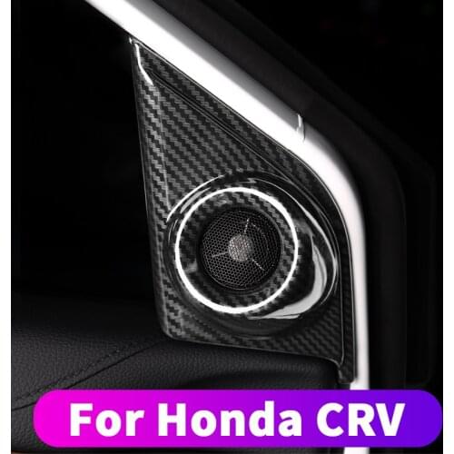 For Honda crv CR-V 2017 2018 2019 front door A-pillar tweeter speaker frame decoration modified crv audio frame cover cover modi