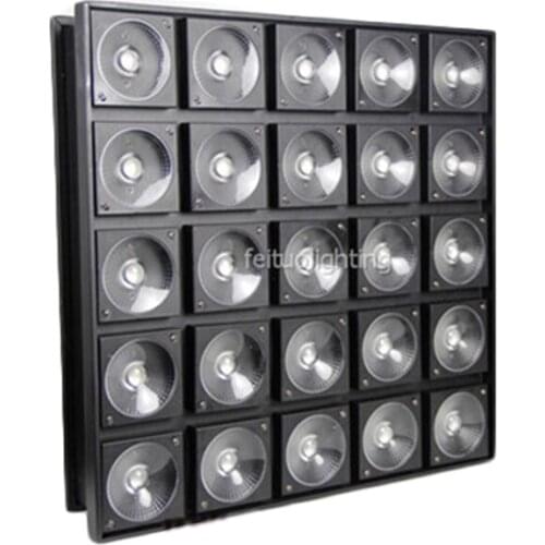 E-12pcs with case 5x5pcs pixel matrix led panel 25X30w 4in1 rgbw led cob matrix light for night culb dj
