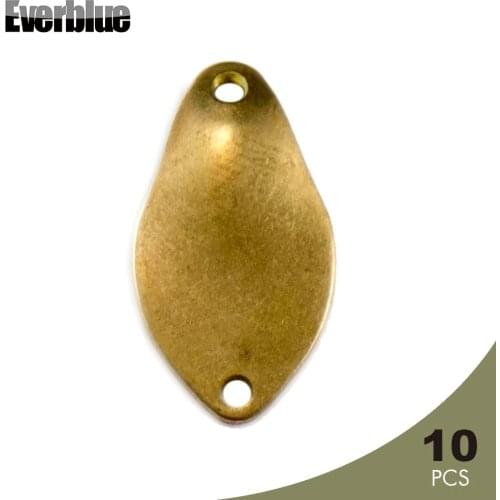 EVERBLUE 10PCS 2g Brass Casting Spoon Blanks Tackle Craft Bulk Polished Spoons Weight Fishing Accessories Custom Lures