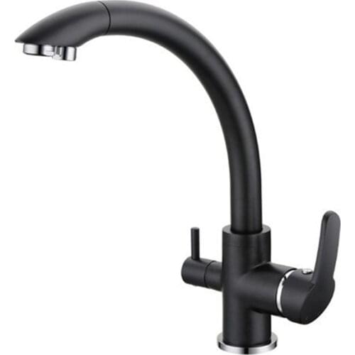 Drinking Water Filter 3 in 1 Filter Faucet Black White Chrome 3 Way Tap 3 Way Kitchen Sink Faucet Mixer Tap Filter