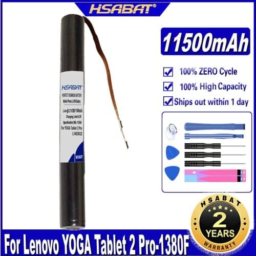 HSABAT L14C3K32 11500mAh Battery for Lenovo YOGA Tablet 2 Pro-1380F 1380 YT2-1380 YT2-1380F Yoga 11-TTH L14D3K32 Batteries