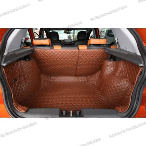 Leather Car Trunk Mat Cargo Liner for Chery Tiggo 3x 2017 2018 2019 2020 2021 Boot Carpet Accessories Auto 2 dr3 rear seat cover