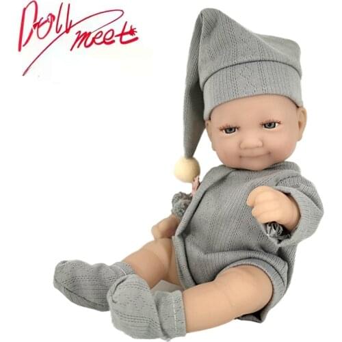 Bebe Reborn Baby Dolls 11Inches Unpainted Realistic Assembled Vinyl Doll Toddler Girl Xmas Gift Baby Wear DIY Clothes For Kids