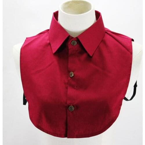 Linbaiway Cotton Fake Collar for Women Blouse Vintage Detachable Shirt Mens Shirt False Collar Lapel Blouse Half Shirt Top