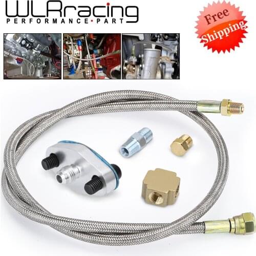 36" Turbocharger Oil Feed Line 4AN 1/8NPT For T3 T4 T04E T60 T61 T60-1 Braided Stainless Steel Turbine