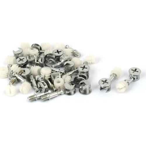 LIXF Furniture Connecting Fitting Knock Down Furniture Cam LOCK Connecting Fitting Dowel Nut Assembly 20 Sets