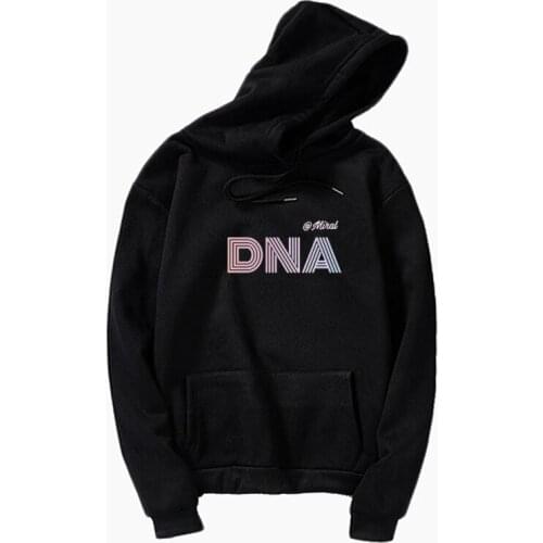New Korean Wave Harajuku DNA Hoodie Bangtan Boys hoody DNA Letter Print Winter Sweatshirt Hoodies