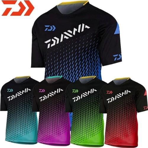 2022 New Summer Daiwa Fishing Jersey Shirt Men Outdoor Sports Breathable Fishing Shirt Hiking Camping Quick Dry Fishing Clothing
