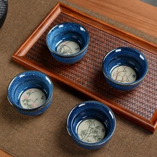 Kiln Baked Ceramic Teacup Teacup Tea Bowl Kung Fu Tea Set Single Cup Master Cup