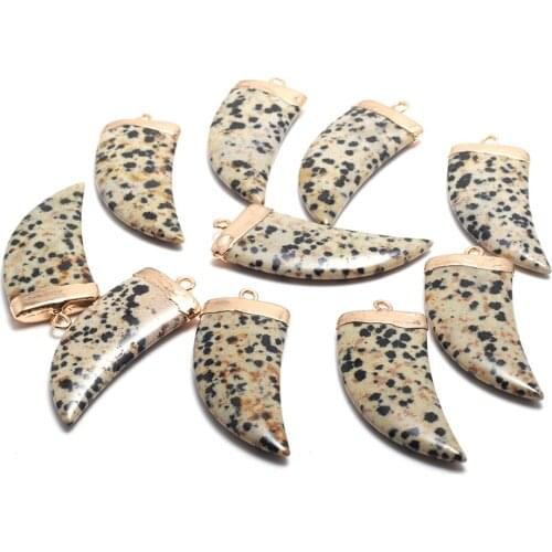 Natural Stone Pendant Knife-shaped Balmatin Pendant For Jewelry Making DIY Necklace Bracelet Anklet Accessory