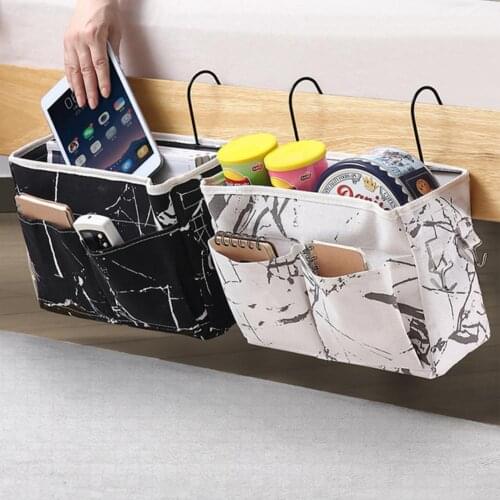 Bedside Hanging Organizer Pocket Storage Bag Wardrobe organizer Canvas Bedroom Bathroom-Magazine tote Storage Organizador Pouch