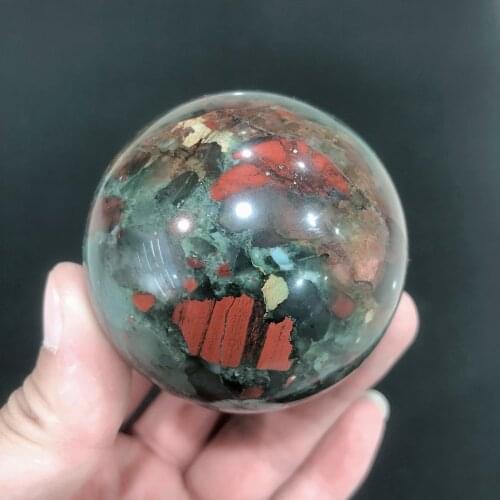 Natural Crystal Quartz Afeica Dragon Blood Sphere Ball Energy Reiki Stone Home Office Aquarium Decoration Accessories Gemstone