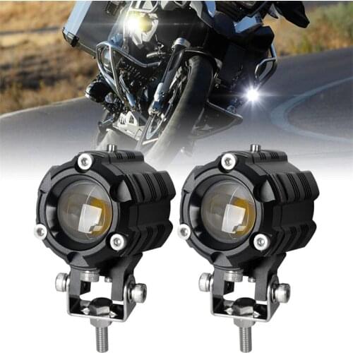 Fog Light For Motorcycle SUV ATV Truck Bicycle Yacht 50W Led Spotlight Headlight White Yellow Working Light with Hi/Lo Beam