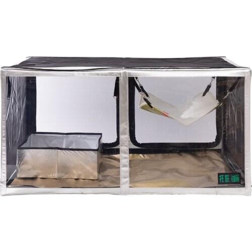 Transparent 3D Display Cat Competition Cage Set Include Cat Hammock Folding Litter Box