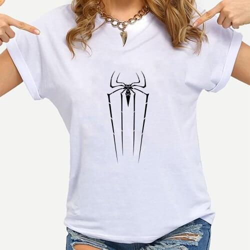 Marvel Fans Spiderman T Shirt France Gothic Woman Tshirt Top Aesthetic Clothes 2021 Ropa Tumblr Mujer Short Sleeve Hip Hop