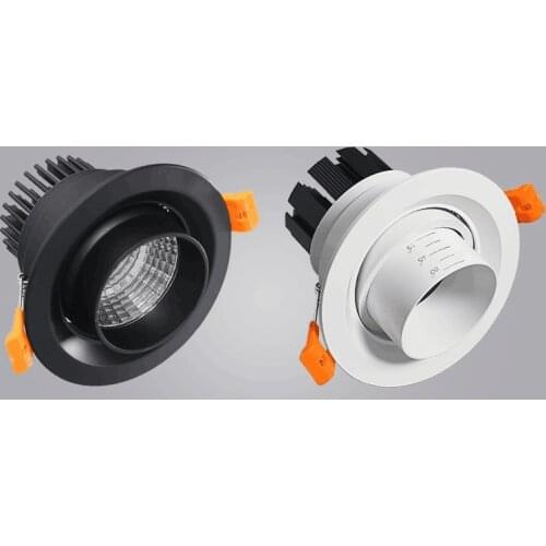 Dimmable Embedded Zoom 15-60 degrees COB 8W12W 15W 20W Background wall LED downlight Indoor light