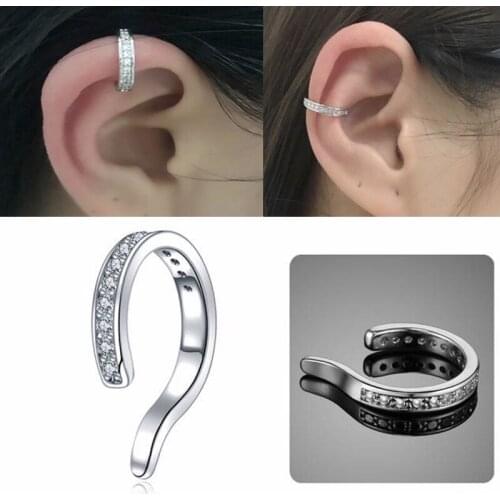 2021 New Classic fashion diamond earrings with no piercings suitable for girls' party style with no hole clips