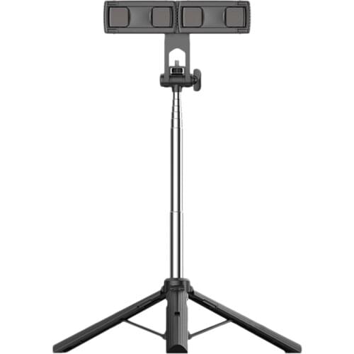 Selfie Stick Tripod,with Detachable Bluetooth Remote Telescopic Tripod Dual Camera Bracket for Android and Ios Phone