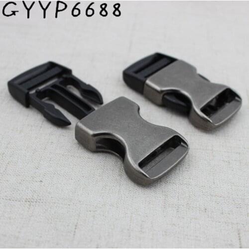 2pcs 26mm Old silver buckles for waist bags buckle luggages DIY Dual Adjustable Arched Bags backpack buckles
