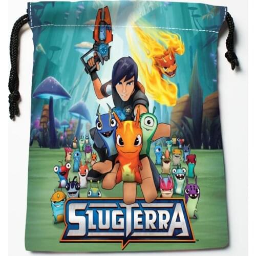 Custom Slugterra Drawstring Bags Printed gift bags 18*22cm Travel Pouch Storage Clothes Handbag Makeup Bag