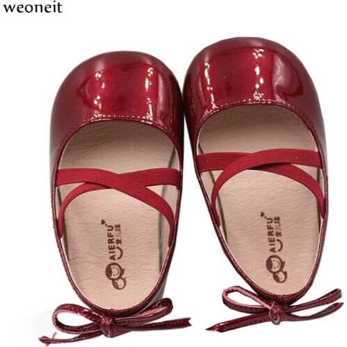 Weoneit 0-3Y Toddler First Walker Shoes Spring Autumn Newborn Infant Baby Girls Princess Wedding Party Prewalker Shoes