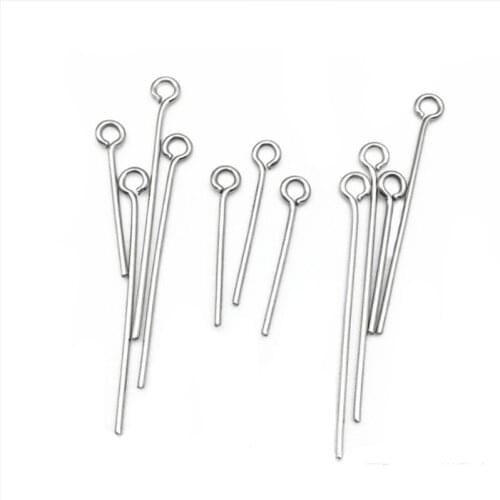 100pcs/lot Gold Silver KC Gold White K Red Copper Round Head Pins Needles For Beads Earring Jewelry Accessory
