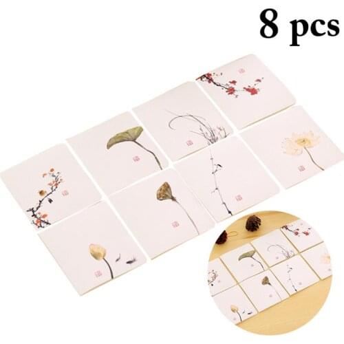 8PCS Creative Greeting Card Chinese Style Thank You Card Holiday Card For Thanksgiving Festival Gift Dropshipping