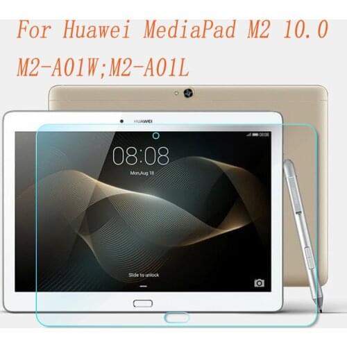 9H Premium Tempered Glass for Huawei MediaPad M2 10.0 M2-A01W M2-A01L Screen Protector HD Explosion-proof Glass Protective Film