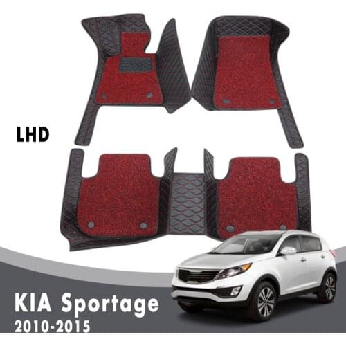 Car Floor Mats For KIA Sportage SL (3rd Gen) 2015 2014 2013 2012 2011 2010 Carpets Luxury Double Layer Wire Loop Auto Interior