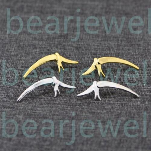 Free Frying Birds Shaped Spanish Styles Silver/ Gold Colors Stud Earrings For Girls