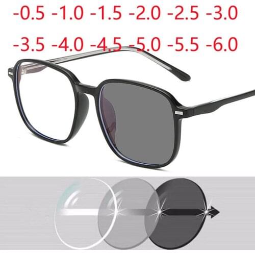 Photochromic myopie glasses unisex ultra-clear multi-function sunglasses dual-use prescription -0.5 -1.0 -1.5 ... -6.0