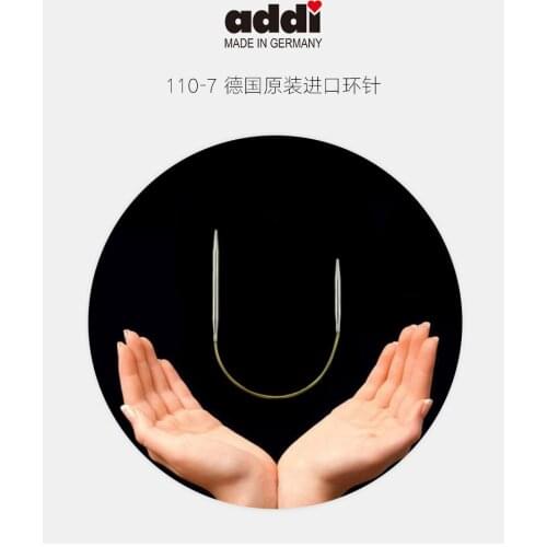 Addi 755-7 Circular knitting needle 60cm 80cm 120cm 150cm 2mm-8mm Rundstricknadel , Silberspitzen m Goldseil, nickelfrei