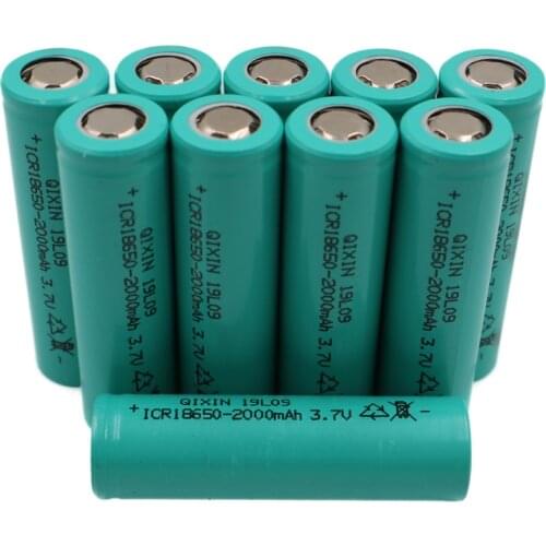 C&P 2000mAh 10pcs 18650 3.7V Rechargeable High Power Tool Li-Ion Battery Cell Discharge Rate 10C 20A 18650 Lithium 3.6V 2.0Ah
