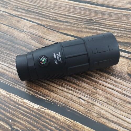 10X42 Monocular Telescope with Compass Bracket for Outdoor Camping Travaling Hiking Hunting