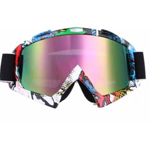 Motorcycle Motocross Goggles Glasses for Helmet Racing Dirt Bike MJ 16 Goggles Clear Tinted Lens Off Road Adjustable #84030