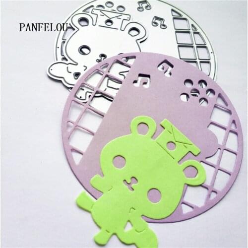 PANFELOU Little bear notes cuts dies cutting Scrapbooking DIY paper die metal craft Halloween Easter wedding cards