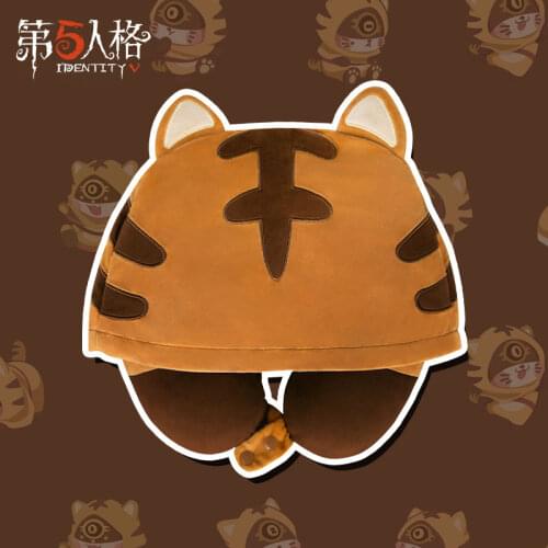 Anime Game Identity V Eli Clark Longing Tiger Cosplay Plush Pillow Neck Protector Sleep U-Shape Pillow Blindfold Eye Mask Cap