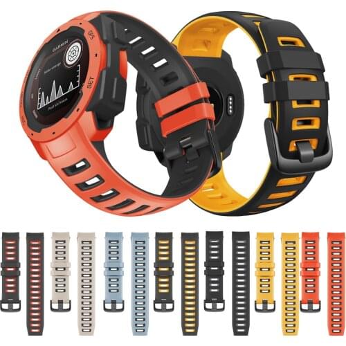 Soft Silicone Watch Band For Garmin Instinct/Instinct Tactical/Esports/Tide Smart Watch 22mm Replacement Bracelet Wrist Straps