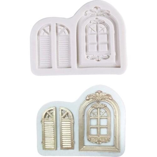 Door/Window Shape Fondant Cake Silicone Mold Cookie Ice Cream Molds Candy Chocolate Pudding Mould Baking Cake Decoration Tools