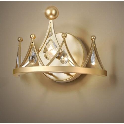 Postmodern Nordic Wall Lamps Living Room Apartment Bedroom Corridor Children Crystal Crown Novelty Decorative Lighting Luminaire