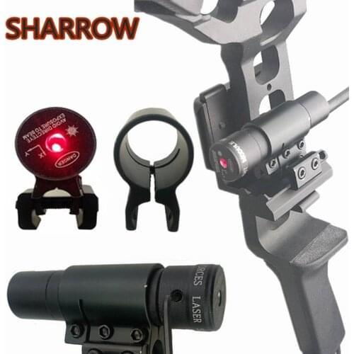 1Pc Archery Rifle Tactical Red Light Bow Laser Adjustable 11-21mm Rotating Sight Compound Bow Hunting Shooting Archery Accessory