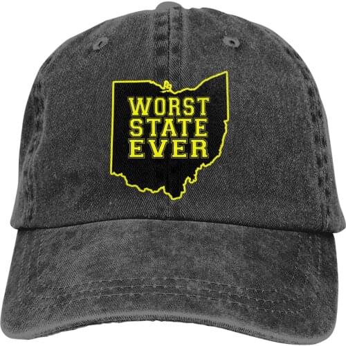 Ohio Sucks Worst State Ever T Baseball Cap cowboy hat Peaked cap Cowboy Bebop Hats Men and women hats