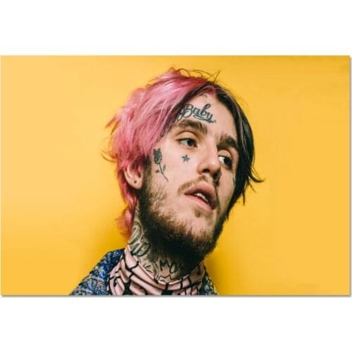 Rapper Lil Peep Cloth Silk Canvas HD Poster Home And Bedroom Decoration Wall Fabric Poster Custom Print 20x30cm 27x40cm 30x45cm