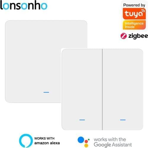 Lonsonho Tuya Zigbee Smart Switch No Neutral EU 220V Magnetic Latching Relay Wireless Light Switches Support Zigbee2Mqtt