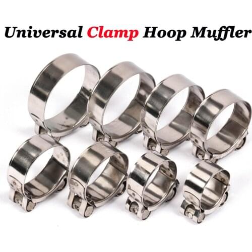 Universal Stainless Steel Exhaust Clamp Exhaust Banjo Clamp Clip For Slip-on Type Motorcycle Muffler Silencer Car Part