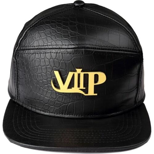 High Quality Metal Mark VIP Star Snapback PU Hats Full Cap Hip Hop Baseball Hats Popular Mens Women Skateboard Rock Bone
