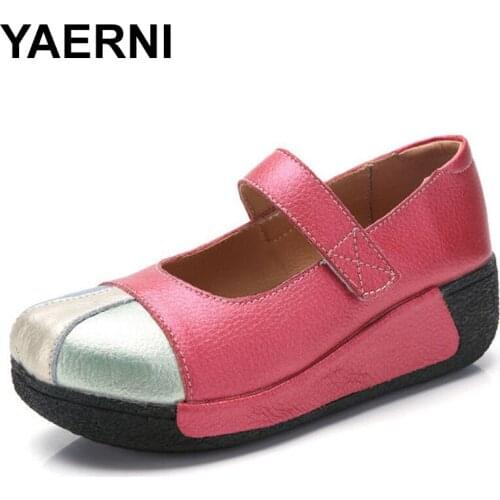 YAERNI 2021 Women Flats Casual Shoes Loafers Woman Sneakers Nurse Woman Mocassin Femme Plus Size