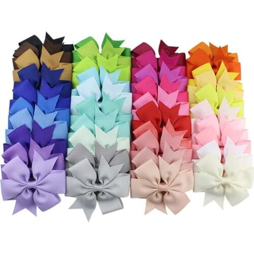 40 Colors Solid Grosgrain Ribbon Bows Clips Hairpin Girls hair bows Boutique Hair Clip Headware Kids Hair Accessories