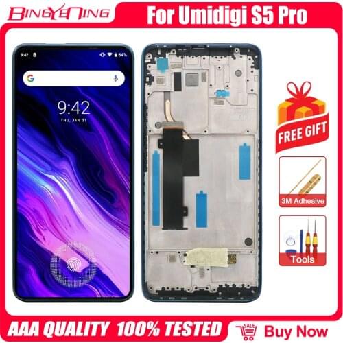 100% New Original 6.39 inch Touch Screen+2340x1080 LCD Display Assembly Replacement For UMI umidigi S5 Pro Android 10.0 Phone